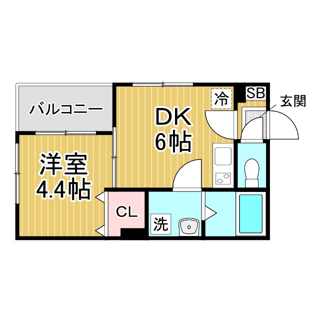 神戸市長田区長田町の賃貸物件間取画像