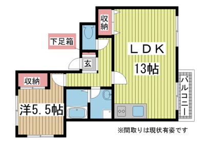 神戸市灘区楠丘町の賃貸物件間取画像