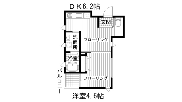 神戸市兵庫区湊川町の賃貸物件間取画像