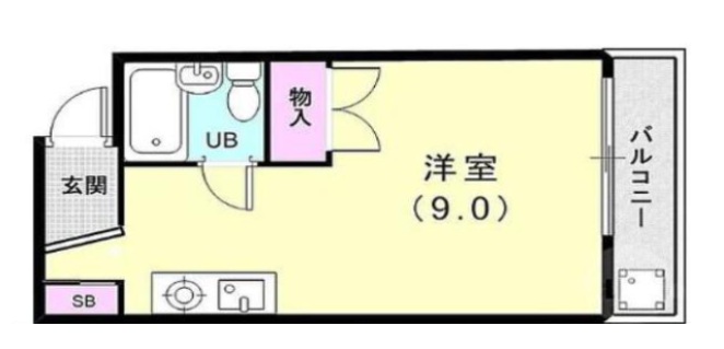 神戸市中央区下山手通の賃貸物件間取画像