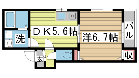 メリアハイツ 202|神戸市中央区中山手通(神戸市営地下鉄線大倉山駅)のマンション間取 メリアハイツ 202|神戸市中央区中山手通(神戸市営地下鉄線大倉山駅)のマンション間取
