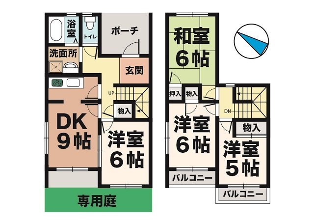 タウンハウス今寺2 C-2|神戸市西区今寺(神戸市営地下鉄線伊川谷駅)のタウンハウス間取 タウンハウス今寺2 C-2|神戸市西区今寺(神戸市営地下鉄線伊川谷駅)のタウンハウス間取