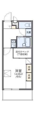 レオパレスリベルテ 309|神戸市西区前開南町(神戸市営地下鉄線伊川谷駅)のマンション間取 レオパレスリベルテ 309|神戸市西区前開南町(神戸市営地下鉄線伊川谷駅)のマンション間取