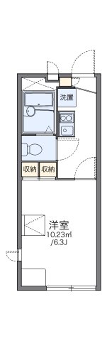 レオパレスブレスブライト 101|神戸市兵庫区下祇園町(神戸市営地下鉄線大倉山駅)のアパート間取 レオパレスブレスブライト 101|神戸市兵庫区下祇園町(神戸市営地下鉄線大倉山駅)のアパート間取