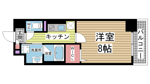 レユシール塚本 202|神戸市兵庫区塚本通(神戸高速線新開地駅)のマンション間取 レユシール塚本 202|神戸市兵庫区塚本通(神戸高速線新開地駅)のマンション間取