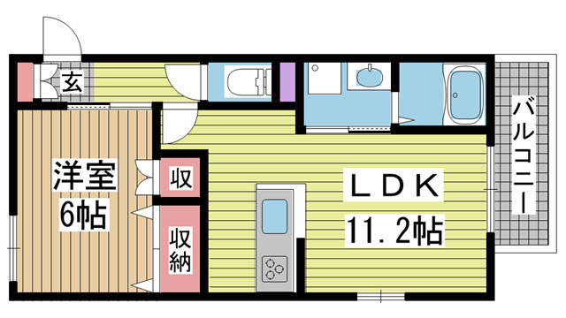 神戸市灘区鹿ノ下通の賃貸物件間取画像