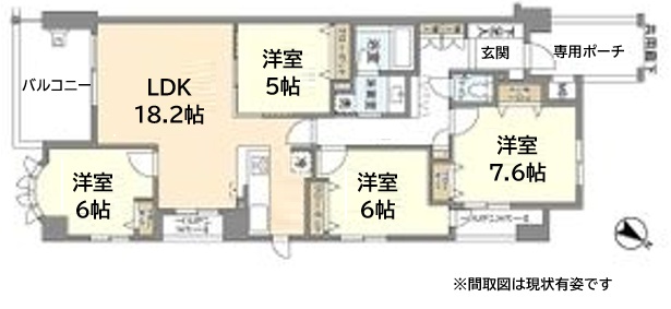 セレッソコート甲南山手森北町 305|神戸市東灘区森北町(JR東海道本線(近畿)甲南山手駅)のマンション間取 セレッソコート甲南山手森北町 305|神戸市東灘区森北町(JR東海道本線(近畿)甲南山手駅)のマンション間取