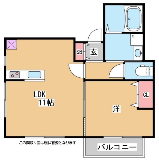 神戸市長田区房王寺町の賃貸物件間取画像