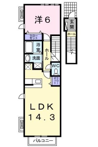 メゾン・ド・リアンⅥ 206|神戸市西区玉津町出合(JR山陽本線明石駅)のアパート間取 メゾン・ド・リアンⅥ 206|神戸市西区玉津町出合(JR山陽本線明石駅)のアパート間取