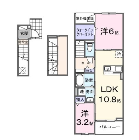 ヴェルデ・フレスコ 302|加古川市野口町北野(JR山陽本線東加古川駅)のアパート間取 ヴェルデ・フレスコ 302|加古川市野口町北野(JR山陽本線東加古川駅)のアパート間取