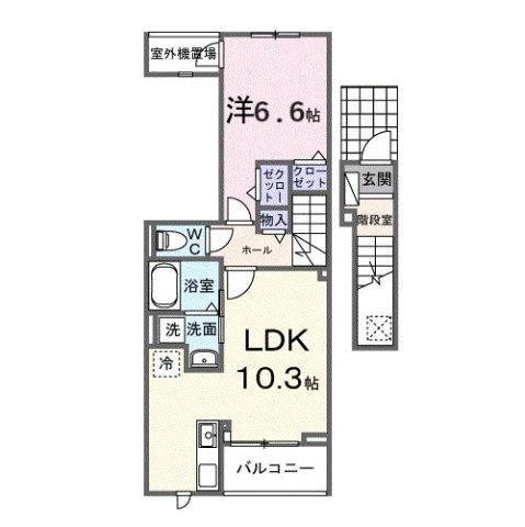 ヴェルデ・フレスコ 202|加古川市野口町北野(JR山陽本線東加古川駅)のアパート間取 ヴェルデ・フレスコ 202|加古川市野口町北野(JR山陽本線東加古川駅)のアパート間取