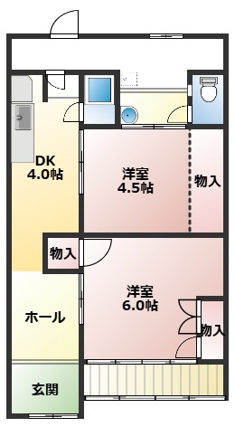 神戸市西区玉津町田中の賃貸物件間取画像