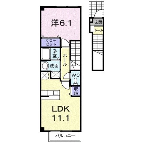 神戸市北区有野町有野の賃貸物件間取画像