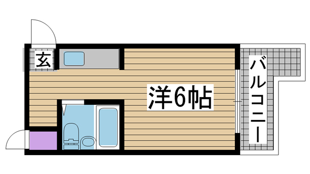 ダイドーメゾン御影Ⅱ 402|神戸市東灘区御影中町(阪神本線御影駅)のマンション間取 ダイドーメゾン御影Ⅱ 402|神戸市東灘区御影中町(阪神本線御影駅)のマンション間取