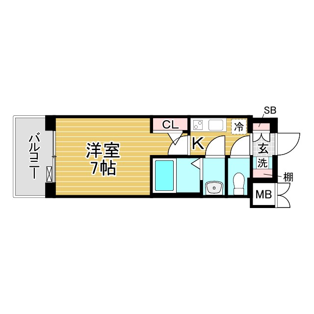 ソルテラスKOBE湊町 707|神戸市兵庫区湊町(神戸高速線新開地駅)のマンション間取 ソルテラスKOBE湊町 707|神戸市兵庫区湊町(神戸高速線新開地駅)のマンション間取