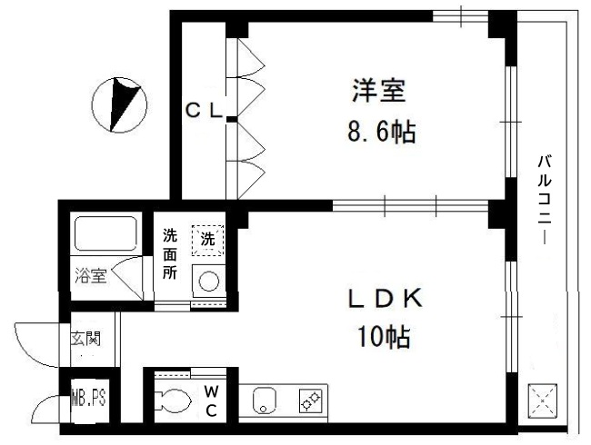 リリーセノラ 202|神戸市北区鈴蘭台東町(神戸電鉄有馬線鈴蘭台駅)のマンション間取 リリーセノラ 202|神戸市北区鈴蘭台東町(神戸電鉄有馬線鈴蘭台駅)のマンション間取