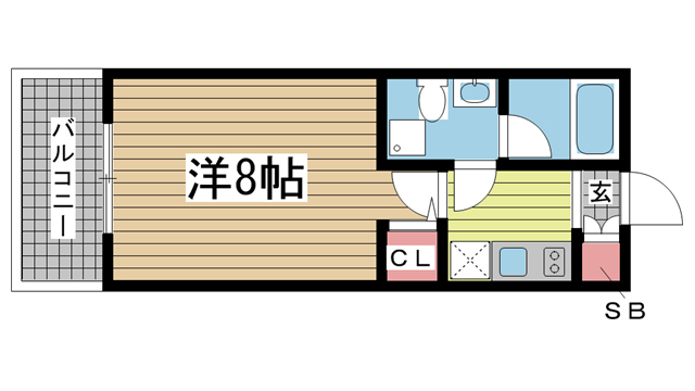 神戸市灘区友田町の賃貸物件間取画像