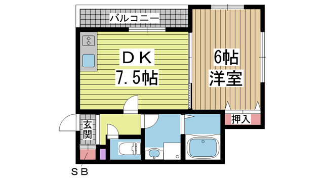 マノワールデルニエ 201|神戸市東灘区北青木(阪神本線青木駅)のマンション間取 マノワールデルニエ 201|神戸市東灘区北青木(阪神本線青木駅)のマンション間取