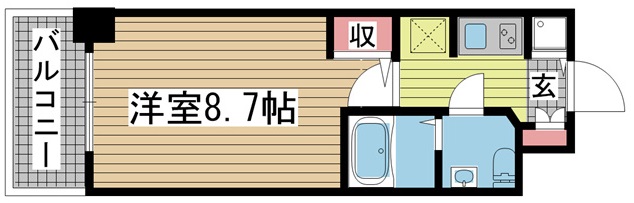 S-RESIDENCE神戸磯上通 509|神戸市中央区磯上通(JR東海道本線(近畿)三ノ宮駅)のマンション間取 S-RESIDENCE神戸磯上通 509|神戸市中央区磯上通(JR東海道本線(近畿)三ノ宮駅)のマンション間取