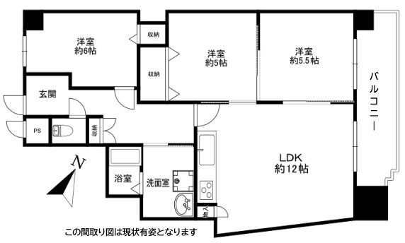 ルミナス甲南 405|神戸市東灘区本山中町(JR東海道本線(近畿)甲南山手駅)のマンション間取 ルミナス甲南 405|神戸市東灘区本山中町(JR東海道本線(近畿)甲南山手駅)のマンション間取