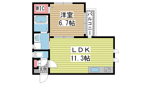 ドゥ・レブローニュ 203|神戸市東灘区森北町(JR東海道本線(近畿)甲南山手駅)のマンション間取 ドゥ・レブローニュ 203|神戸市東灘区森北町(JR東海道本線(近畿)甲南山手駅)のマンション間取