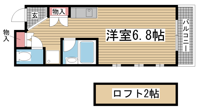 ヨーロピアンコンフォート 203|神戸市中央区東雲通(阪急神戸線春日野道駅)のアパート間取 ヨーロピアンコンフォート 203|神戸市中央区東雲通(阪急神戸線春日野道駅)のアパート間取