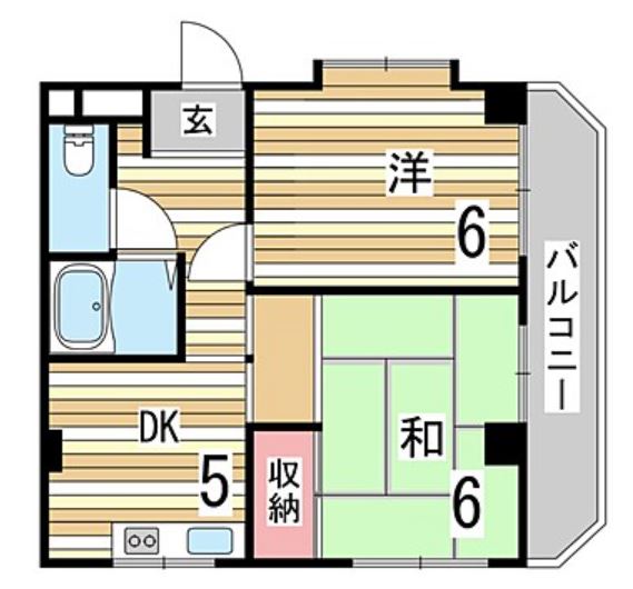 サンパレス北浦 301|神戸市中央区日暮通(JR東海道本線(近畿)三ノ宮駅)のマンション間取 サンパレス北浦 301|神戸市中央区日暮通(JR東海道本線(近畿)三ノ宮駅)のマンション間取