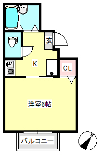 ライラックコート 102|神戸市長田区大丸町(神戸市営地下鉄線上沢駅)のアパート間取 ライラックコート 102|神戸市長田区大丸町(神戸市営地下鉄線上沢駅)のアパート間取