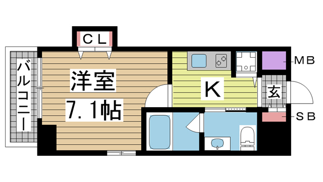 ビエント花隈 802|神戸市中央区花隈町(JR東海道本線(近畿)元町駅)のマンション間取 ビエント花隈 802|神戸市中央区花隈町(JR東海道本線(近畿)元町駅)のマンション間取