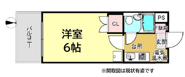 シティライフ灘43 403|神戸市灘区将軍通(阪急神戸線六甲駅)のマンション間取 シティライフ灘43 403|神戸市灘区将軍通(阪急神戸線六甲駅)のマンション間取