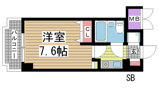 ライオンズマンション三宮東第2 702|神戸市中央区東雲通(阪急神戸線春日野道駅)のマンション間取 ライオンズマンション三宮東第2 702|神戸市中央区東雲通(阪急神戸線春日野道駅)のマンション間取