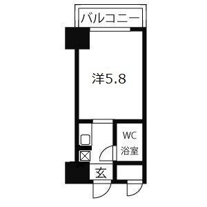 コスモプラザ三宮 715|神戸市中央区御幸通(JR東海道本線(近畿)三ノ宮駅)のマンション間取 コスモプラザ三宮 715|神戸市中央区御幸通(JR東海道本線(近畿)三ノ宮駅)のマンション間取