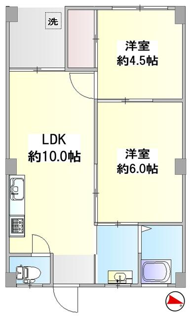 和田宮マンション 302|神戸市兵庫区和田宮通(JR和田岬線和田岬駅)のマンション間取 和田宮マンション 302|神戸市兵庫区和田宮通(JR和田岬線和田岬駅)のマンション間取