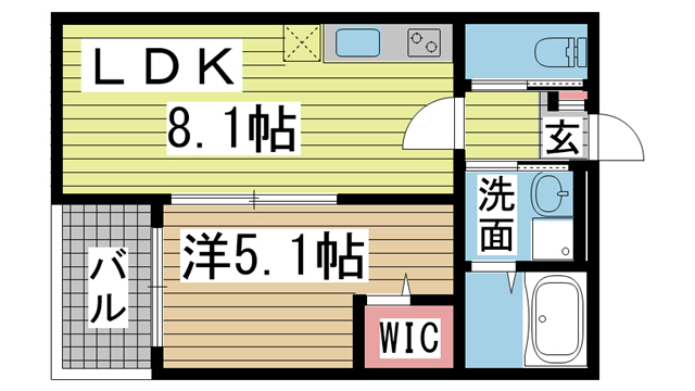 シーポート 101|神戸市長田区海運町(JR山陽本線鷹取駅)のアパート間取 シーポート 101|神戸市長田区海運町(JR山陽本線鷹取駅)のアパート間取