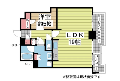 神戸市中央区熊内町の賃貸物件間取画像