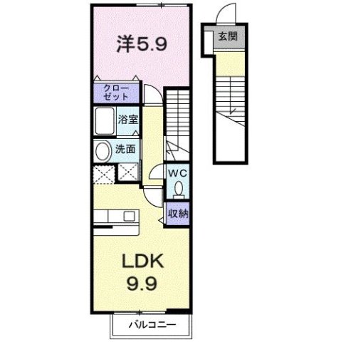 アーバンライフ 205|神戸市北区八多町中(神戸電鉄三田線道場南口駅)のアパート間取 アーバンライフ 205|神戸市北区八多町中(神戸電鉄三田線道場南口駅)のアパート間取