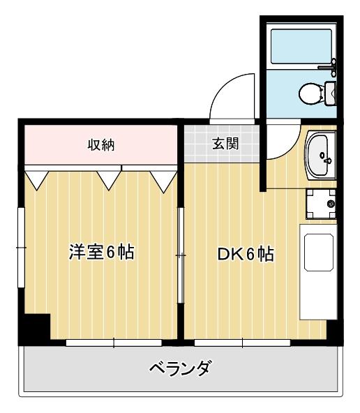 エスパレス六甲 401|神戸市灘区神ノ木通(JR東海道本線(近畿)六甲道駅)のマンション間取 エスパレス六甲 401|神戸市灘区神ノ木通(JR東海道本線(近畿)六甲道駅)のマンション間取