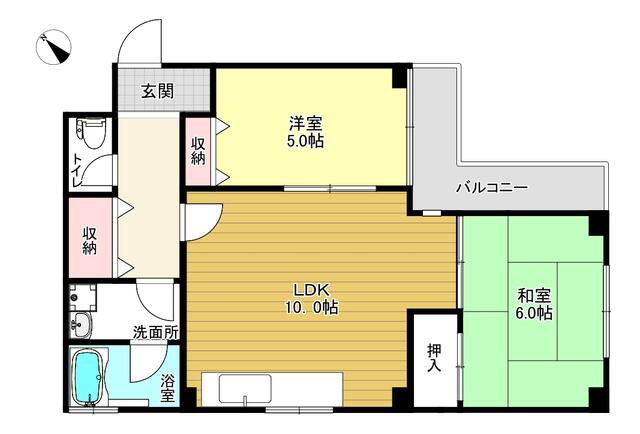 パインハイツ西芦屋 301|神戸市東灘区深江南町(阪神本線深江駅)のマンション間取 パインハイツ西芦屋 301|神戸市東灘区深江南町(阪神本線深江駅)のマンション間取
