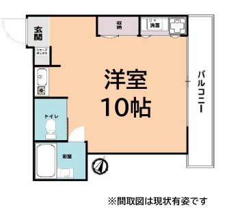 フレックス山手 303|神戸市中央区山本通(神戸市営地下鉄線県庁前駅)のマンション間取 フレックス山手 303|神戸市中央区山本通(神戸市営地下鉄線県庁前駅)のマンション間取