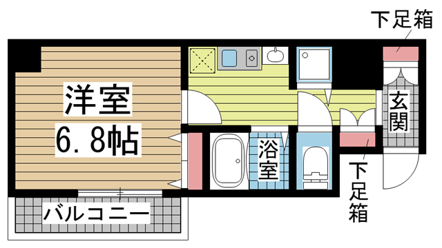 スワンズ神戸三宮イースト 904|神戸市中央区筒井町(JR東海道本線(近畿)灘駅)のマンション間取 スワンズ神戸三宮イースト 904|神戸市中央区筒井町(JR東海道本線(近畿)灘駅)のマンション間取
