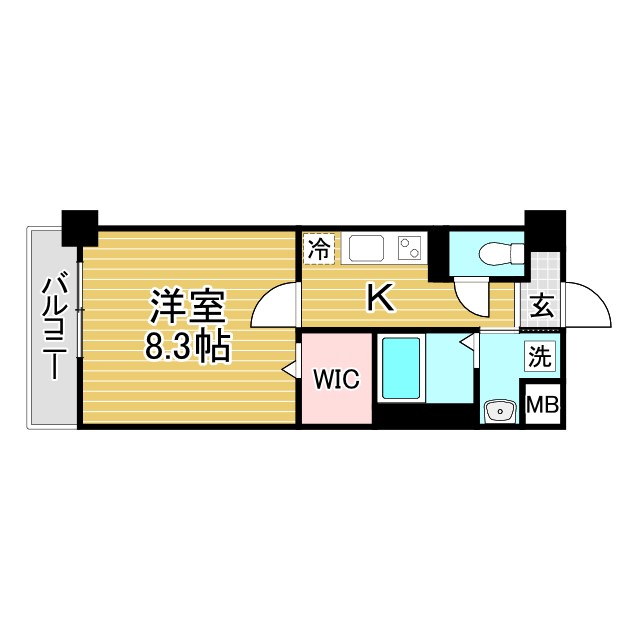 リアライズ神戸長田 506|神戸市長田区庄田町(JR山陽本線新長田駅)のマンション間取 リアライズ神戸長田 506|神戸市長田区庄田町(JR山陽本線新長田駅)のマンション間取