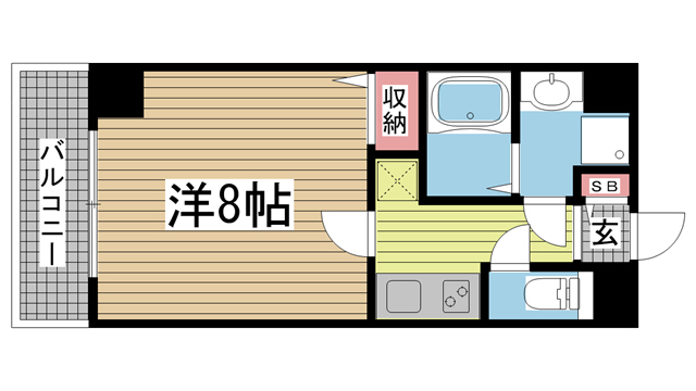 ジュネス六甲.ANNEX 502|神戸市灘区弓木町(JR東海道本線(近畿)六甲道駅)のマンション間取 ジュネス六甲.ANNEX 502|神戸市灘区弓木町(JR東海道本線(近畿)六甲道駅)のマンション間取