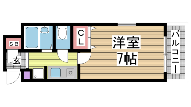 ヴェルディ神戸 705|神戸市中央区北本町通(JR東海道本線(近畿)三ノ宮駅)のマンション間取 ヴェルディ神戸 705|神戸市中央区北本町通(JR東海道本線(近畿)三ノ宮駅)のマンション間取