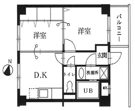 神戸市須磨区若木町の賃貸物件間取画像