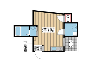 神戸市灘区水道筋の賃貸物件間取画像