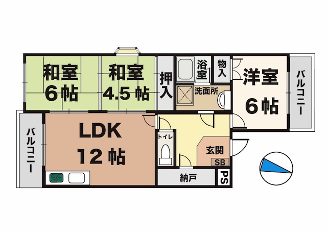 神戸市西区池上の賃貸物件間取画像