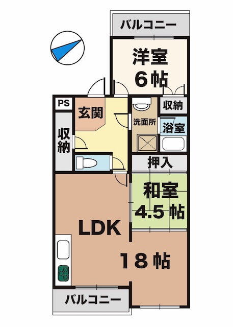 神戸市西区南別府の賃貸物件間取画像