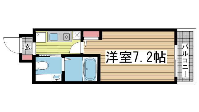 アロハ三宮 204|神戸市中央区旭通(JR東海道本線(近畿)三ノ宮駅)のマンション間取 アロハ三宮 204|神戸市中央区旭通(JR東海道本線(近畿)三ノ宮駅)のマンション間取