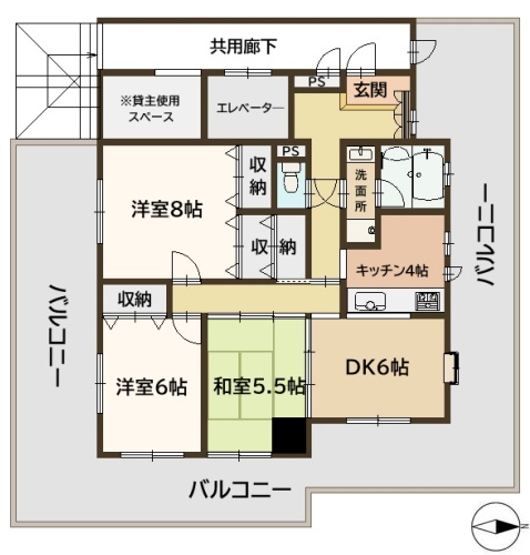 マジェスティ御影 501|神戸市東灘区御影石町(阪神本線御影駅)のマンション間取 マジェスティ御影 501|神戸市東灘区御影石町(阪神本線御影駅)のマンション間取