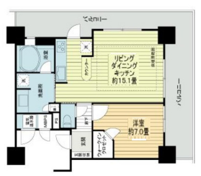 神戸市中央区伊藤町の賃貸物件間取画像